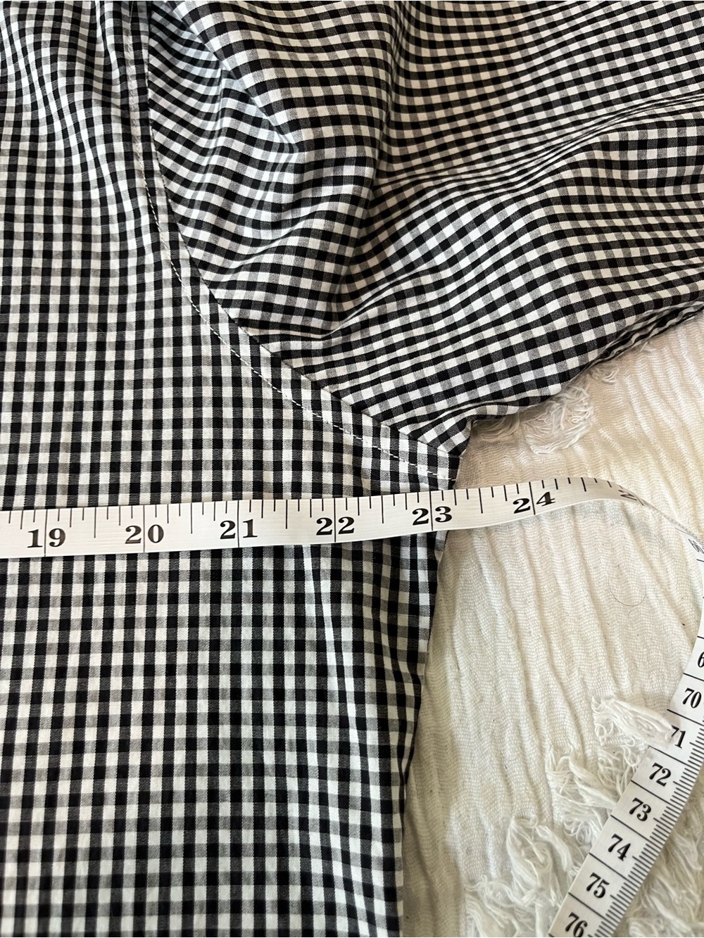 Theory Men's Black and White Gingham Button-Down Shirt - Picture 5 of 8